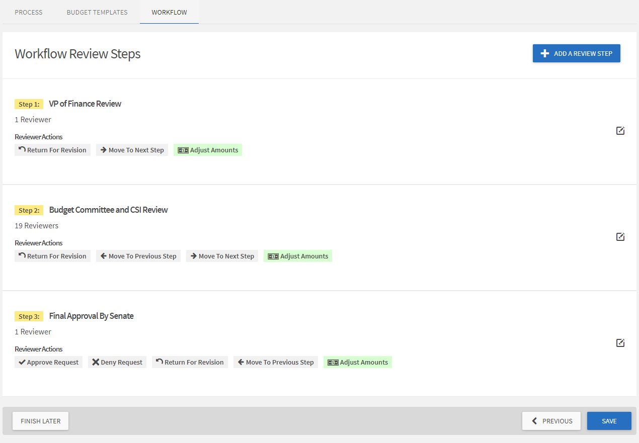 Workflow review screenshot